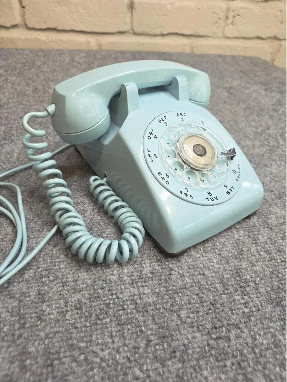 Rare EXCELLENT VINTAGE WESTERN ELECTRIC CLASSIC TEAL ROTARY DIAL DESK PHONE READ - Picture 2 of 9